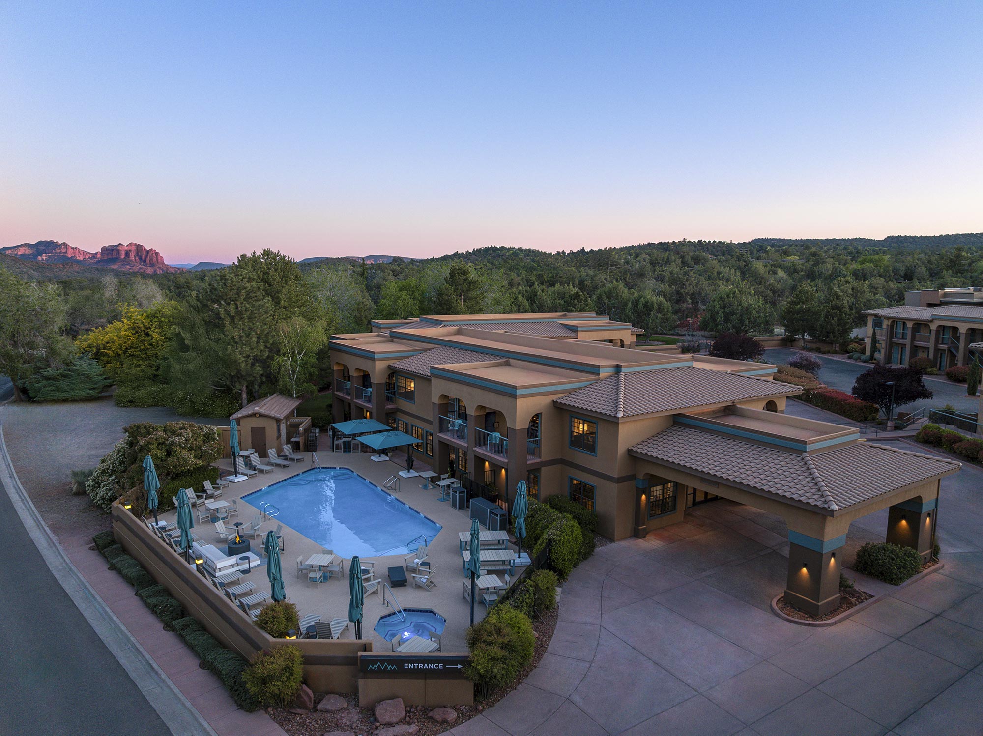 Mountain Modern Sedona Exterior Aerial View